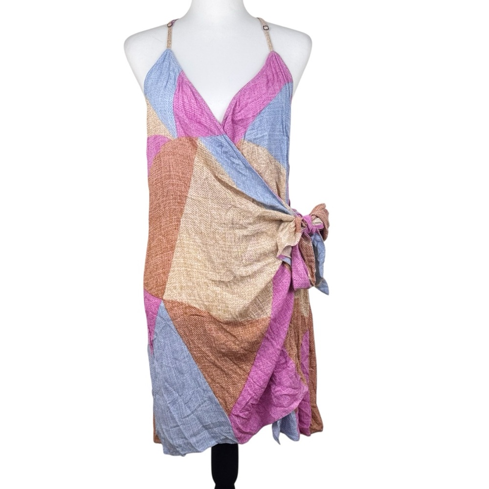 NWT O’Neill Marlo Multicolor Patchwork Wrap Tank … - image 3